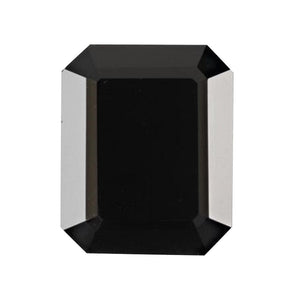 Natural Loose Emerald Cut Faceted Black Onyx
