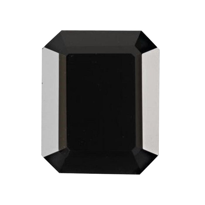 Natural Loose Emerald Cut Faceted Black Onyx