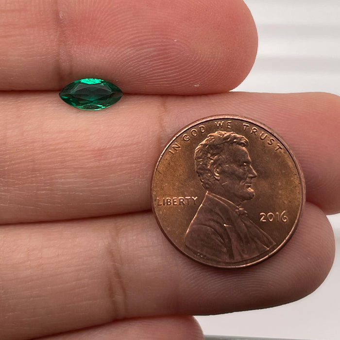 Lab Created Emerald Marquise Cut