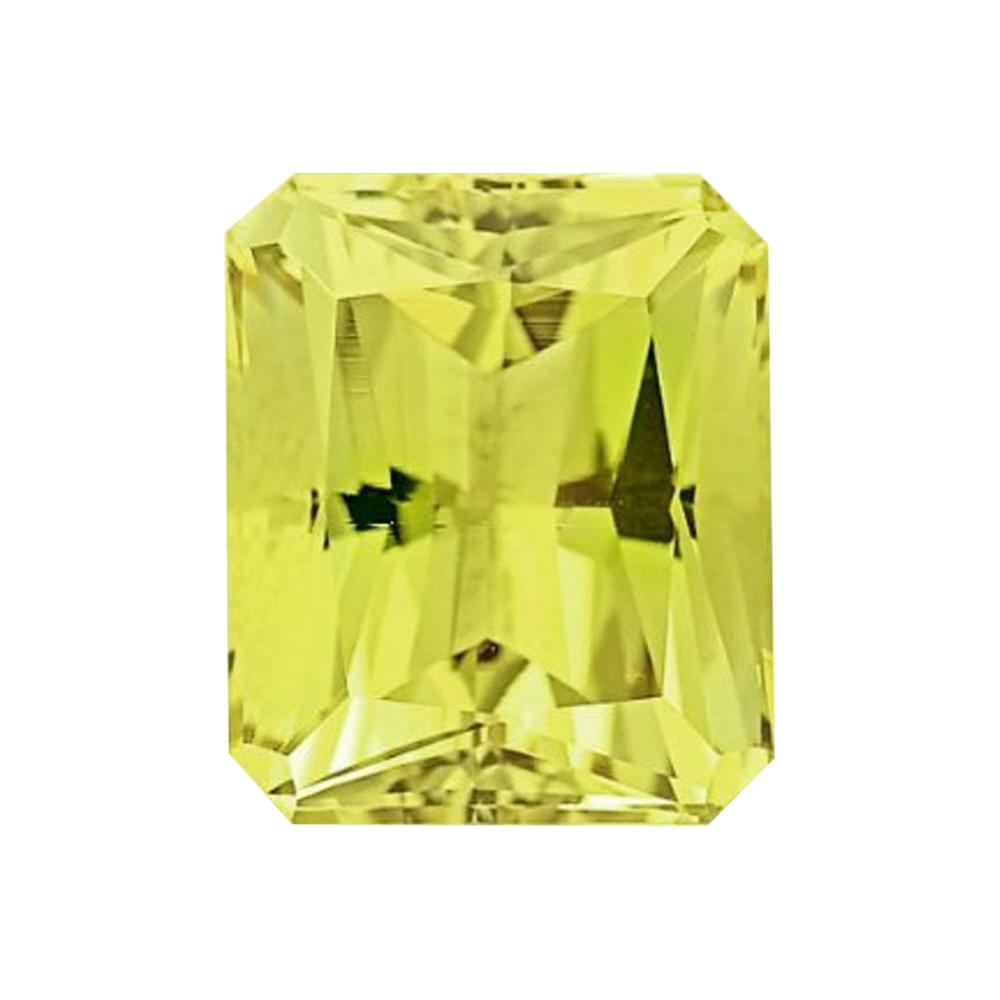 Natural Lemon Citrine Emerald Radiant Cut