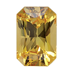 Natural Emerald Radiant Cut Loose Yellow Sapphire