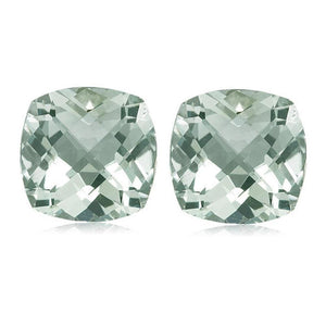 Natural Loose Green Amethyst Cushion Checkered Cut