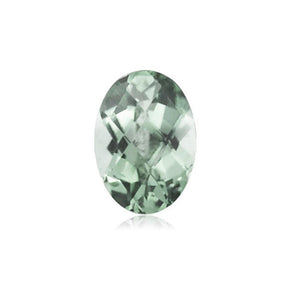 Natural Loose Green Amethyst Oval Checkered Cut