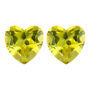 Natural Lemon Citrine Heart Cut