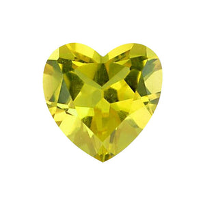 Natural Lemon Citrine Heart Cut