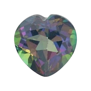 Natural Loose Heart Mystic Green Topaz