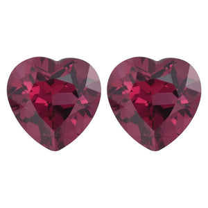 Rhodolite Garnet Heart Cut