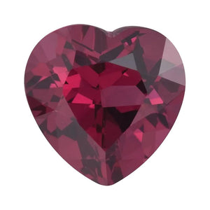 Rhodolite Garnet Heart Cut