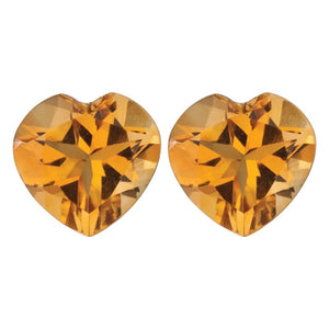 Natural Yellow Citrine Heart Cut