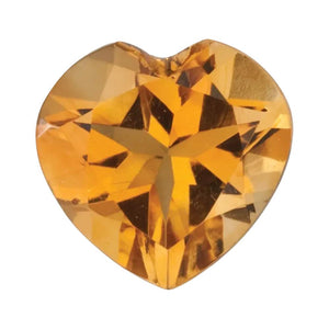 Natural Yellow Citrine Heart Cut