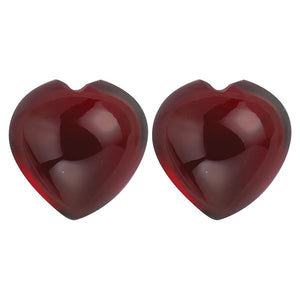 Natural Mozambique Garnet Heart Cabochon Cut