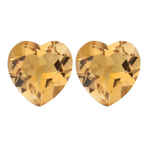 Natural Yellow Citrine Heart Cut