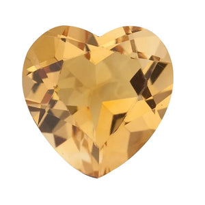 Natural Yellow Citrine Heart Cut