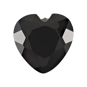Natural Loose Heart Faceted Black Onyx