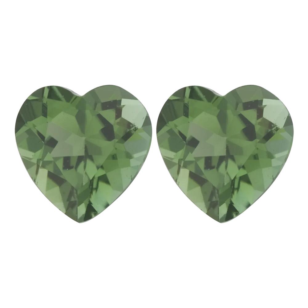 Natural Heart Loose Green Tourmaline