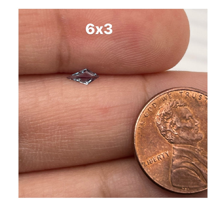 Lab Created Alexandrite Kite Shape Step Cut from 5x2.25MM - 12x5.5MM