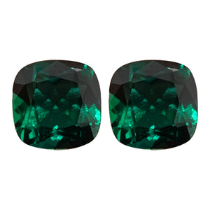 Lab Created Emerald Cushion-Cut - (Squarish)