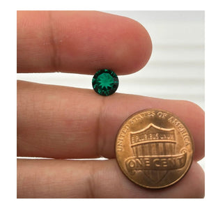 Round Concave Best Lab Created Emerald