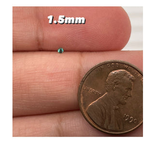 1.5MM (Weight range -0.01-0.02 cts each stone)