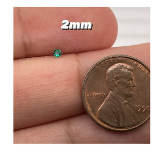 2MM (Weight range -0.03-0.05 cts each stone)