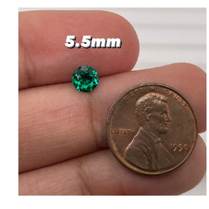 5.5MM (Weight range -0.52-0.61 cts each stone)