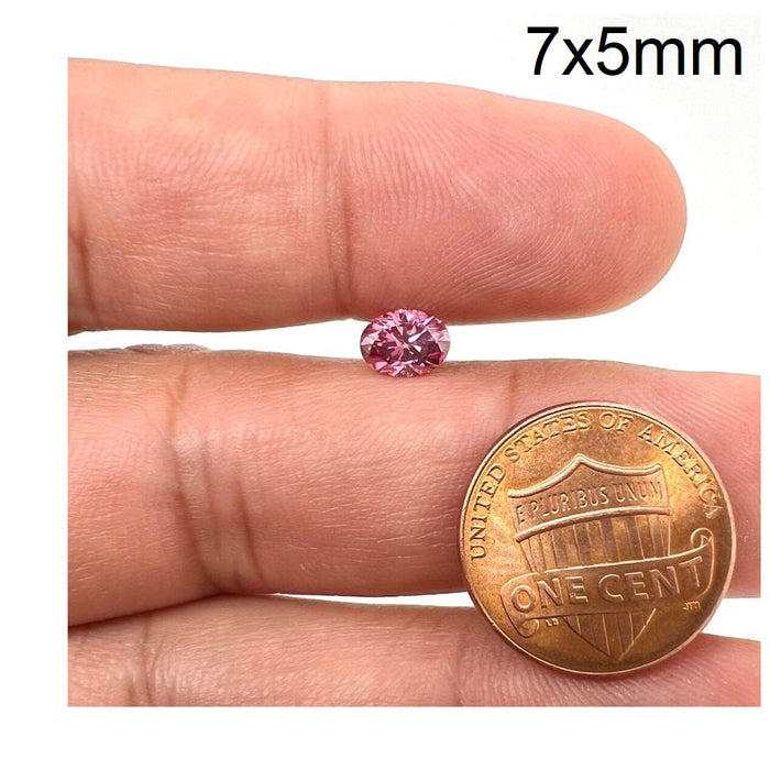 Lab Created Oval Pink Moissanite