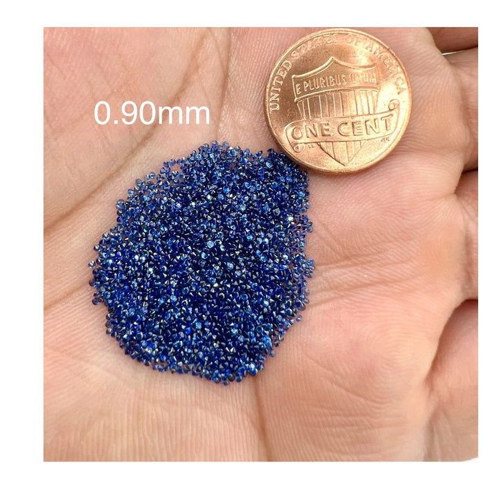 Loose Blue Sapphires Small Round Parcels 0.90MM to 1.60MM