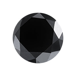 1.50 Cts of 6.40-6.80 mm EGL USA AAA Round ( 1 pc ) Loose Fancy Black Diamond