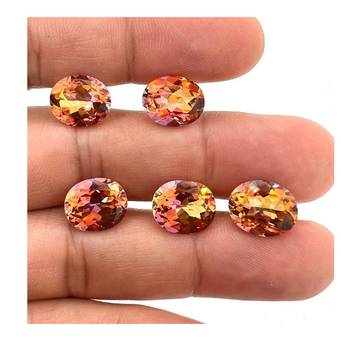 Natural Sunrise Mystic Topaz Oval Shape AAA Quality Faceted Gemstone
