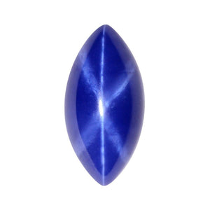 Lab Created Synthetic Blue Star Sapphire Marquise Cabochon