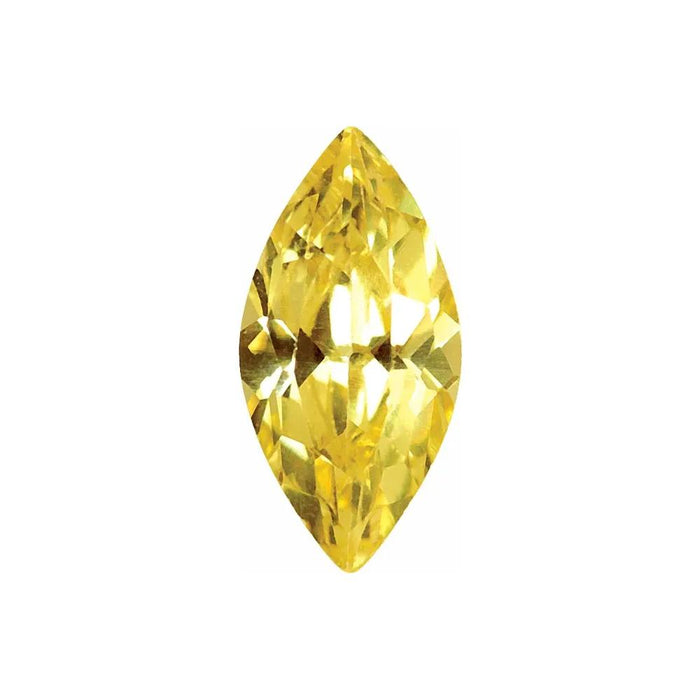 Lab Created Marquise Yellow Cubic Zirconia