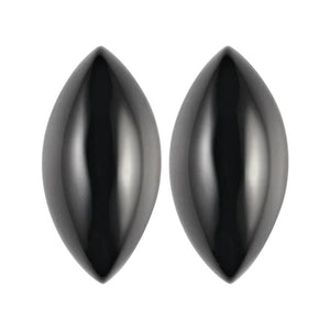 Natural Loose Marquise Cabochon Black Onyx
