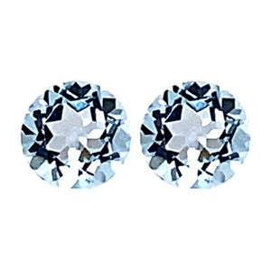 Round Cut Loose Sky Blue Topaz