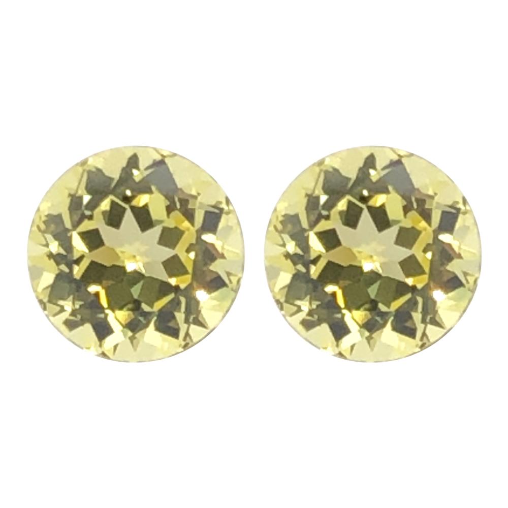 Synthetic Yellow Sapphire Round Cut