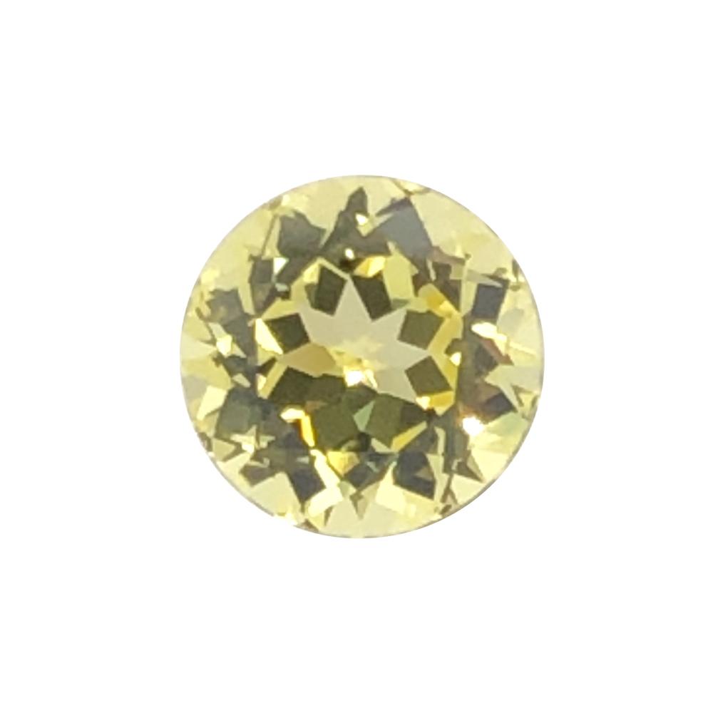 Synthetic Yellow Sapphire Round Cut