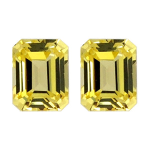 Synthetic Yellow Sapphire Emerald Cut