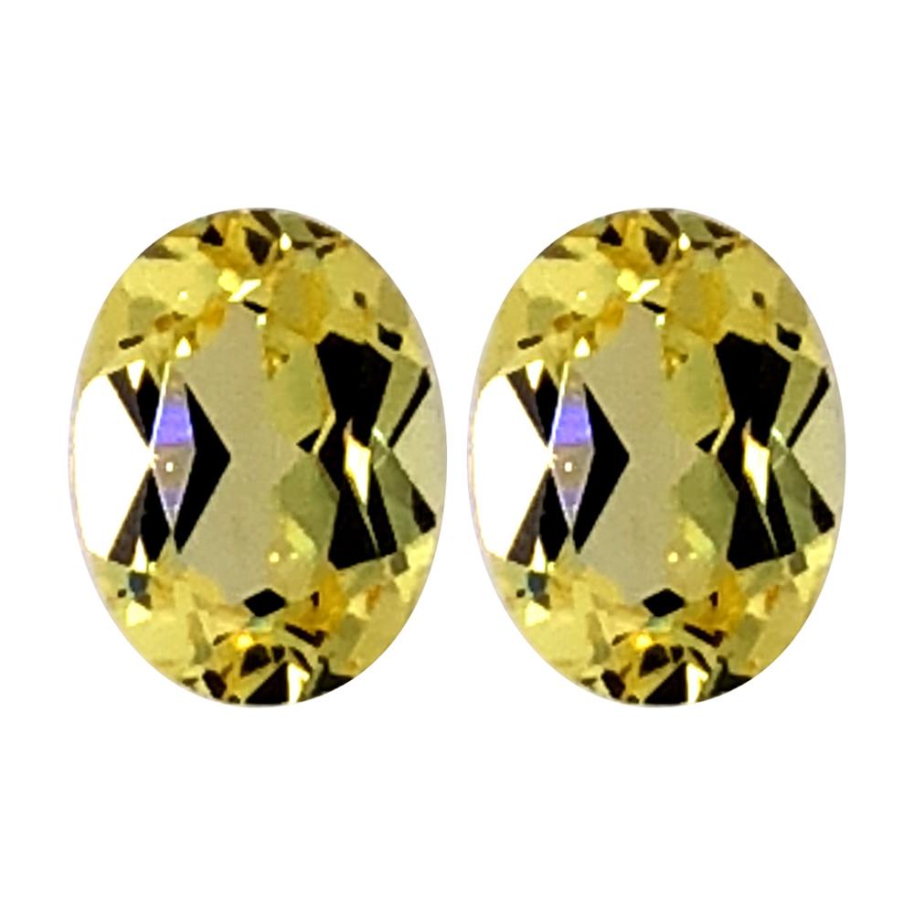 Synthetic Yellow Sapphire Oval Cut