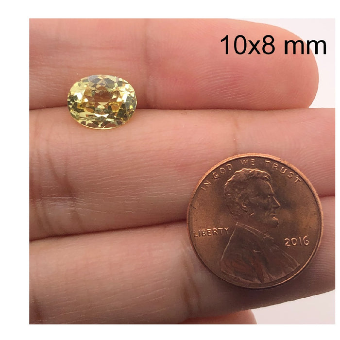 Synthetic Yellow Sapphire Oval Cut