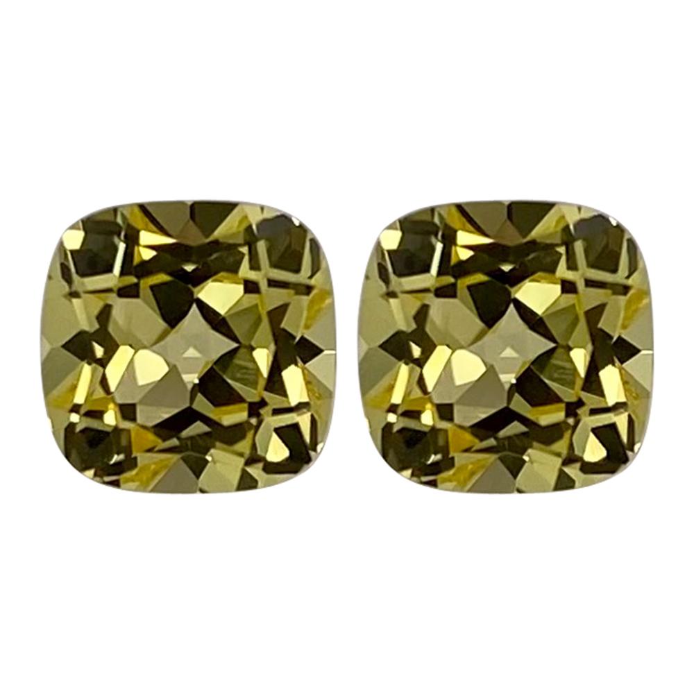 Synthetic Yellow Sapphire Cushion Cut