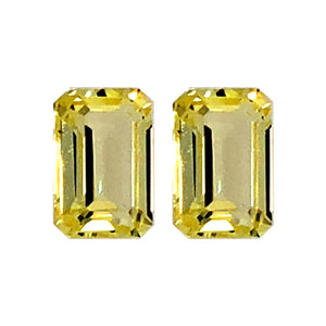 Synthetic Yellow Sapphire Emerald Cut