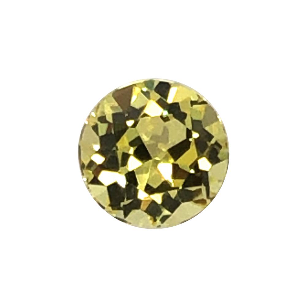 Synthetic Yellow Sapphire Round Cut