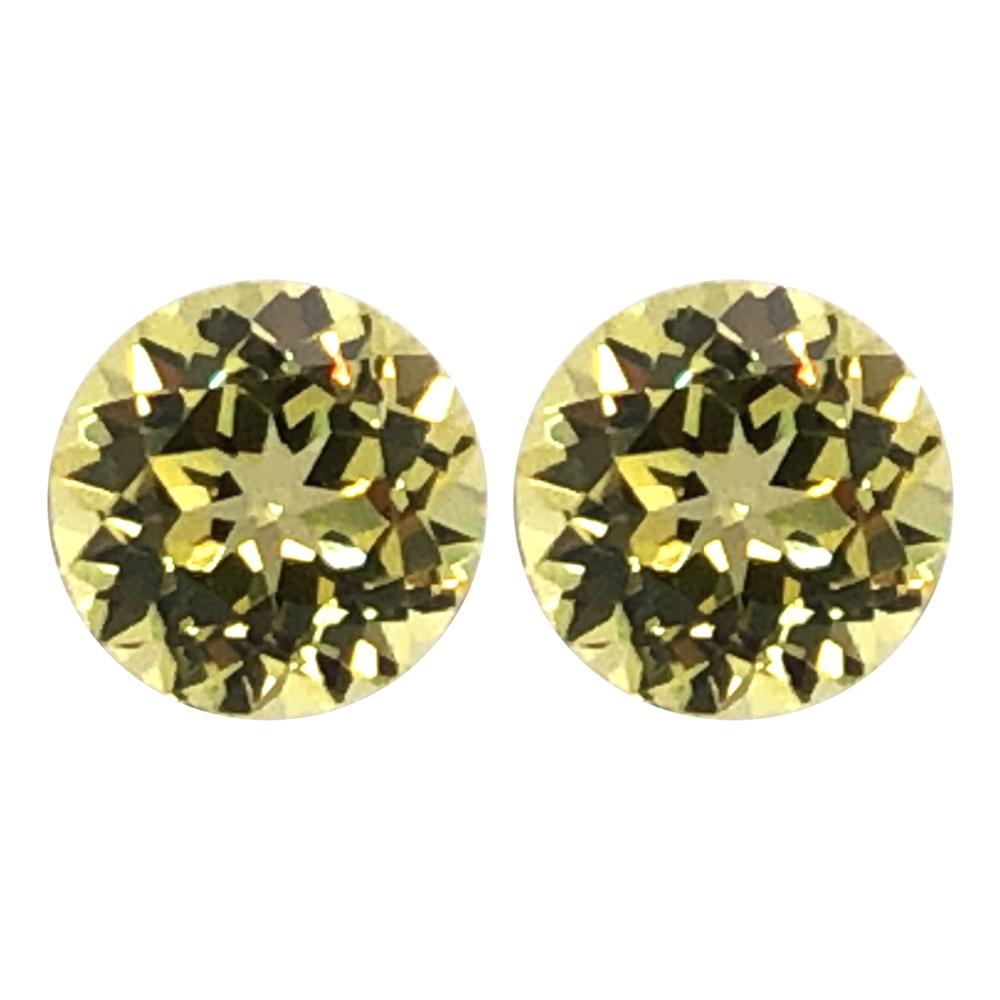 Synthetic Yellow Sapphire Round Cut