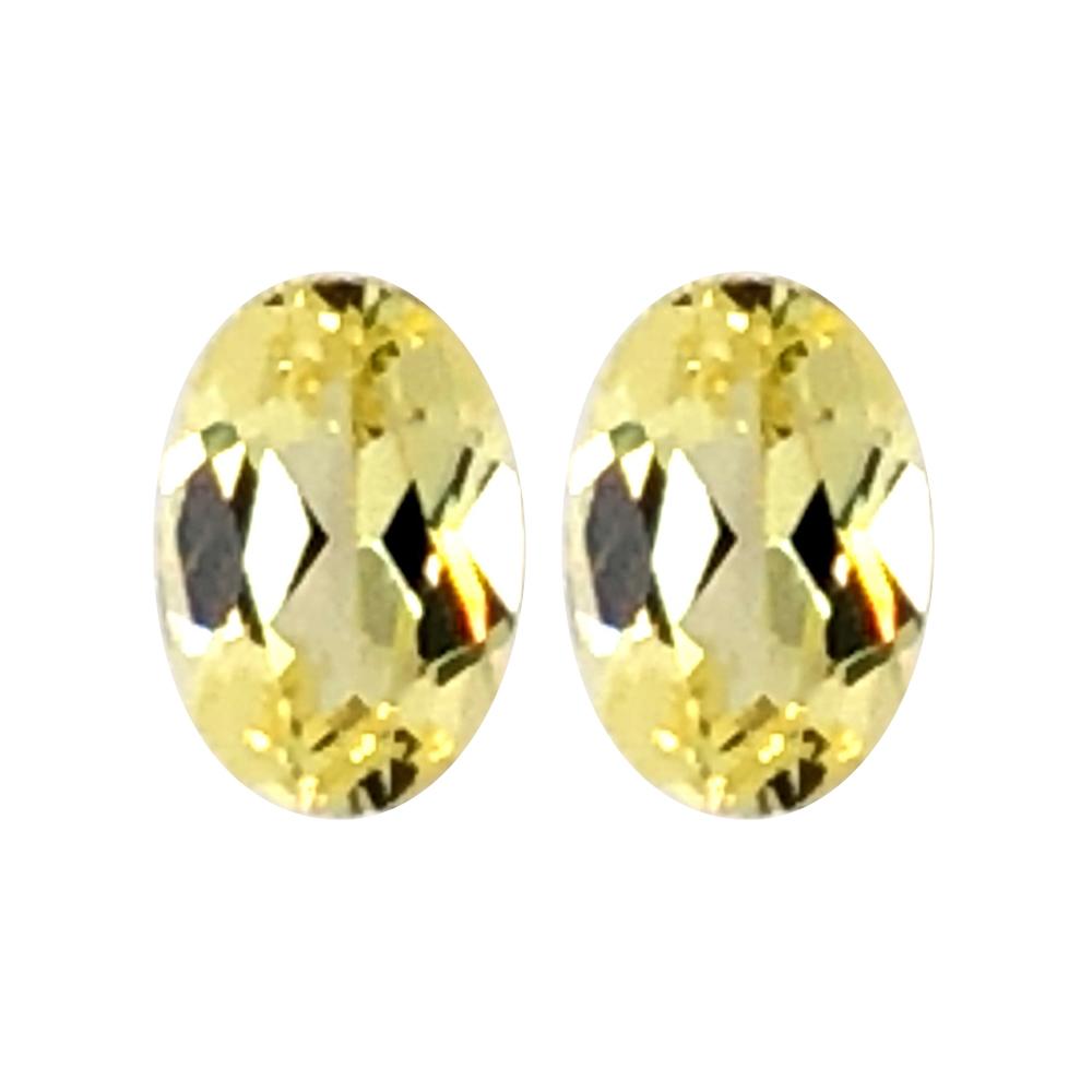 Synthetic Yellow Sapphire Oval Cut