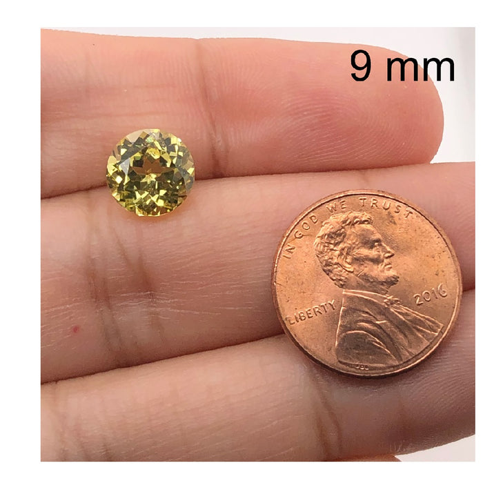 Synthetic Yellow Sapphire Round Cut