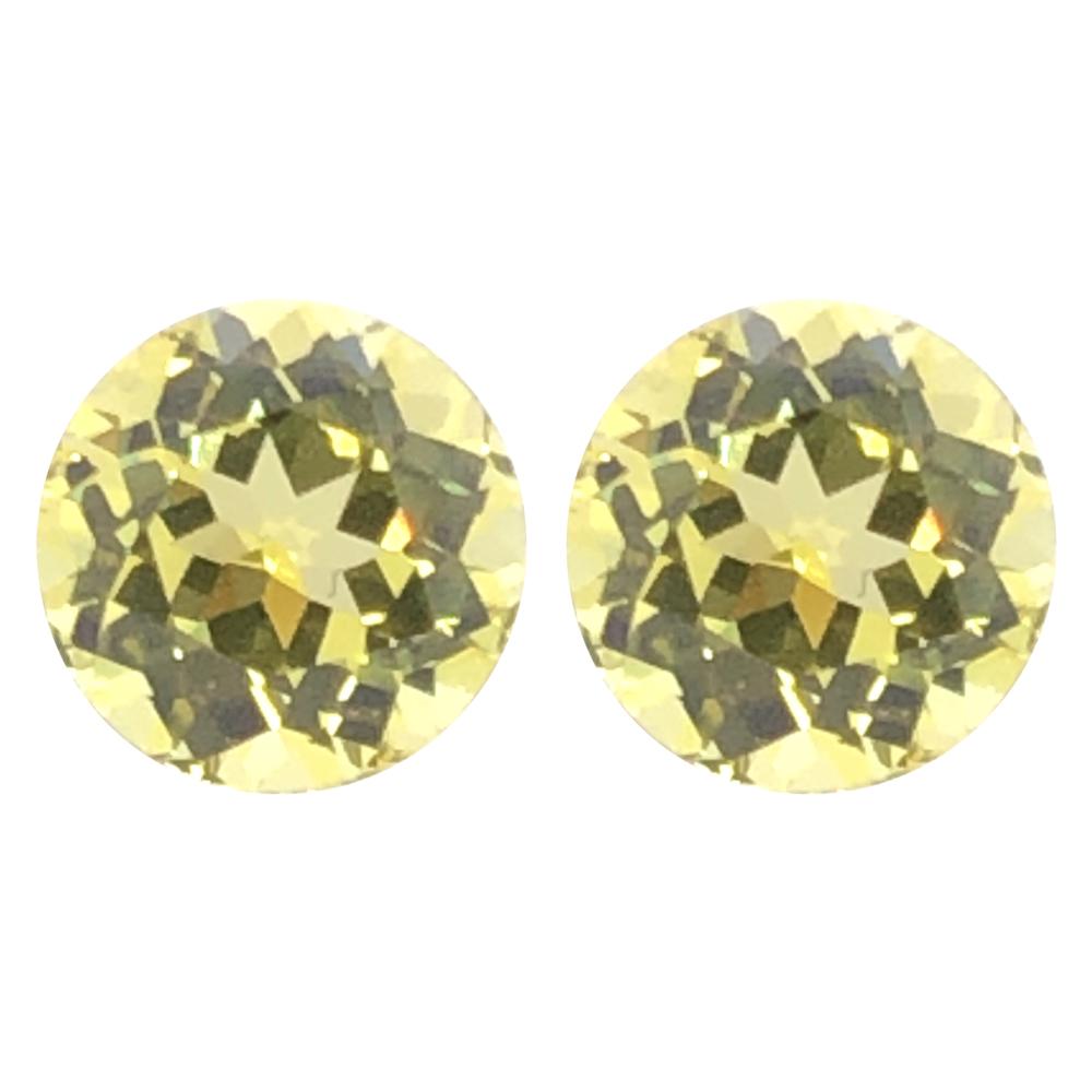 Synthetic Yellow Sapphire Round Cut