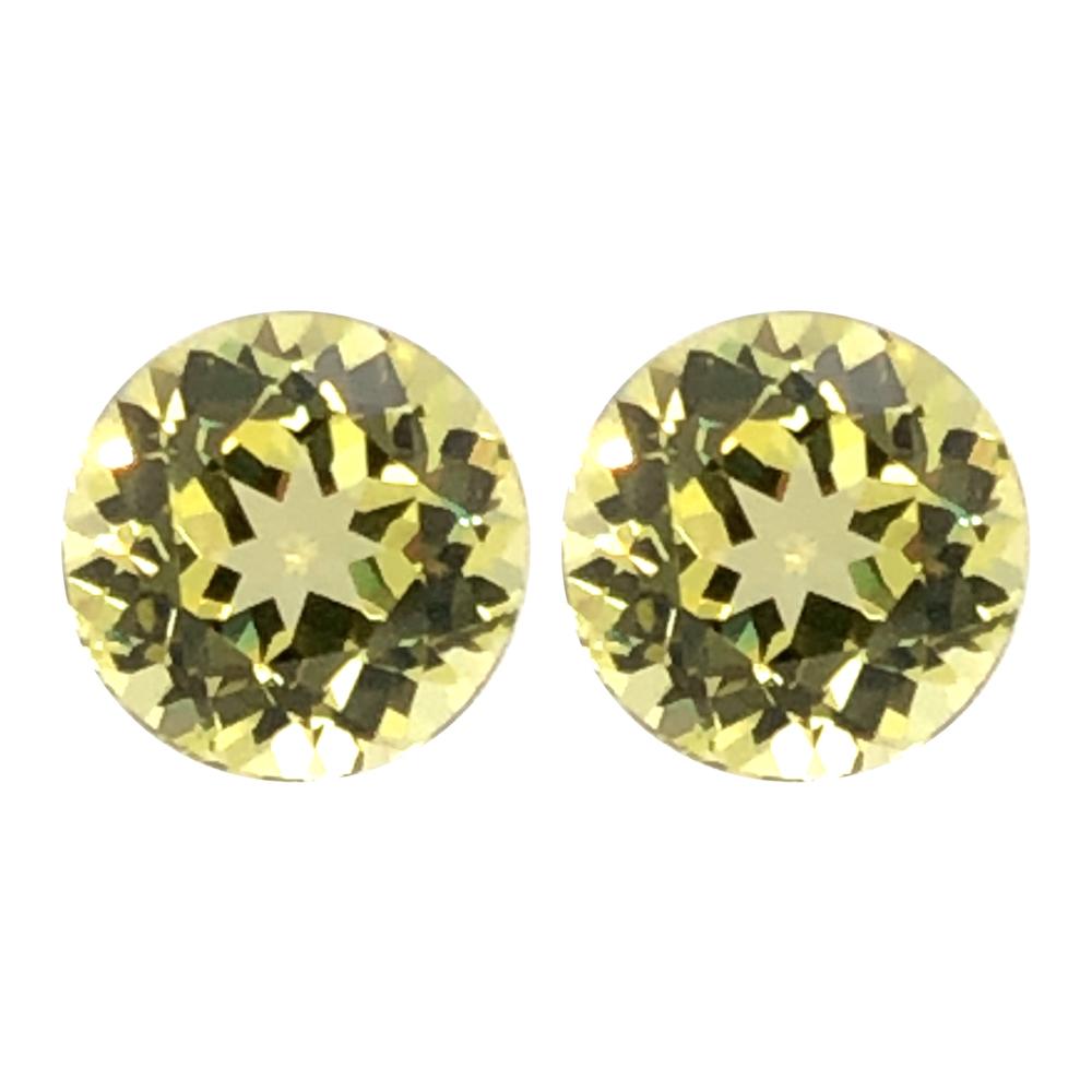 Synthetic Yellow Sapphire Round Cut