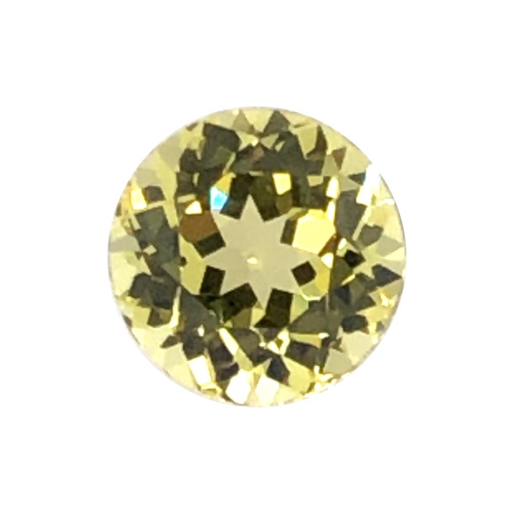 Synthetic Yellow Sapphire Round Cut