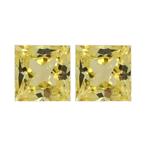 Synthetic Yellow Sapphire Square Princess Cut