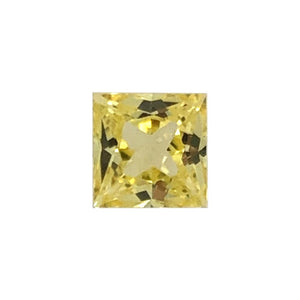 Synthetic Yellow Sapphire Square Princess Cut