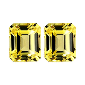 Synthetic Yellow Sapphire Emerald Cut